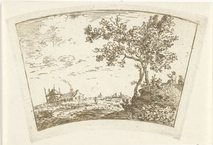 Paisagem com uma casa de campo