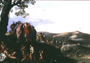 Moses Striking Water from the Rocks (Água das Rochas) de Cornelis van Poelenburgh or Poelenburch