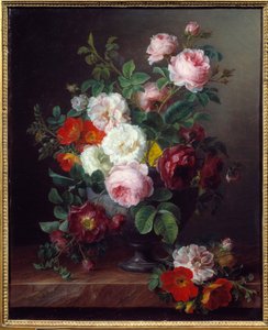 Pintura de vasos florais por Crow Van Spaendonck (1756-1840) 1806 Lyon, Museum of Fine Arts de Cornelis van Spaendonck