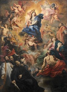 Coroação da Virgem (óleo sobre tela) de Cornelius I Schut