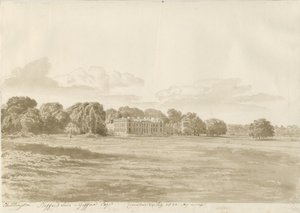 Chillington Hall: desenho sépia de Cornelius Varley