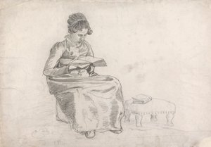 Leitura de um livro para raparigas de Cornelius Varley