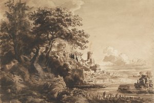 Paisagem com Castelo de Cornelius Varley