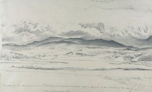 Panorama da montanha no País de Gales, Cader Idris de Cornelius Varley