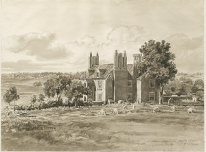 Oaken - Farm House: desenho lavado em sépia, 5 de agosto de 1820 (desenho)