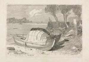 Dois barcos de pesca encalhados de Cornelius Varley