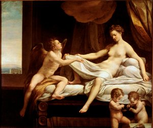 Pintura Danae de Antonio Allegri, chamada Il Correggio