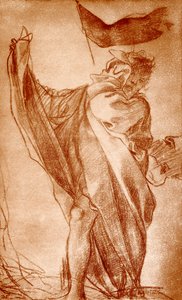 Design para uma figura de apóstolo para a Catedral Dome em Parma de Antonio da Correggio
