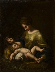A Madona e o Menino, c.1509-34 (óleo sobre tela)