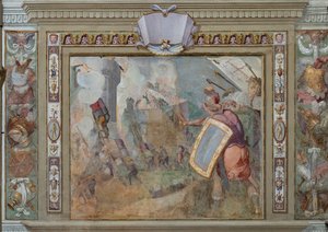 A tomada de Jerusalém por Godofredo de Bouillon, c.1589-94 (fresco)