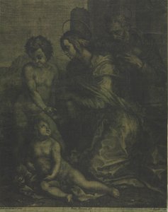 A Sagrada Família com São João, c. 1710-1715. de Cosimo Mogalli