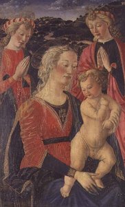 Madonna e Criança com Dois Anjos de Cosimo Rosselli