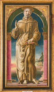 Santo Antônio de Pádua (óleo e têmpera no painel) de Cosimo Tura