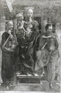 A Virgem e o Menino com Maria Madalena e São Jerônimo de Cosimo Tura