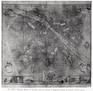 Plano da cidade de Florença, 1783 de Cosimo Zocchi