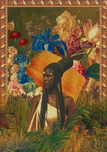 Mulher com tranças: Sonho floral