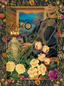 Janela com motivos florais de sonho de CosmoZach