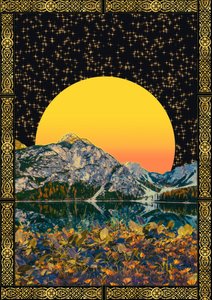 Lago da Montanha do Sol Dourado