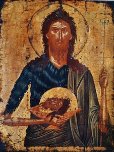 Ícone de São João, o Forerunner (tempera no painel)