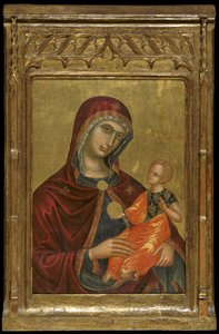 Ícone da Virgem Mãe da Consolação (tempera de ovo e folha de ouro no painel)