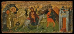 A fuga para o Egito (tempera de ovo no painel)