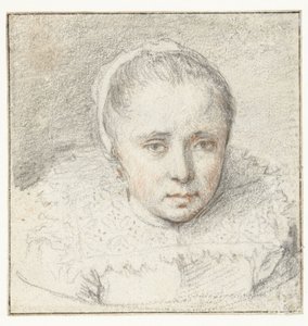 Retrato de uma jovem de Crispijn van de Passe (I) (attributed to)