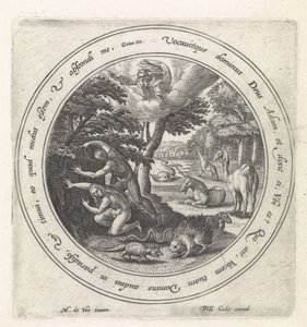 Adão e Eva se escondem de Deus História de Adão e Eva (título da série)
