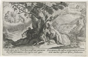 Climene e Faetonte Metamorfosen van Ovidius (título da série) de Crispijn van de Passe (I)