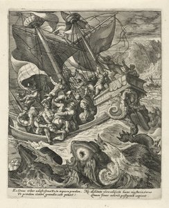 Jonas é jogado ao mar pelos marinheiros História de Jonas (título da série) de Crispijn van de Passe (I)