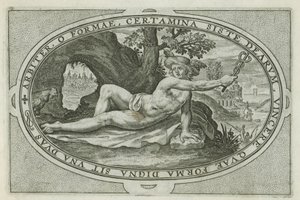 Mercúrio Deuses e Deusas Envolvidos no Julgamento de Paris (título da série) de Crispijn van de Passe (I)