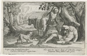 Mercúrio mata Argus Metamorfoses de Ovídio (título da série) de Crispijn van de Passe (I)
