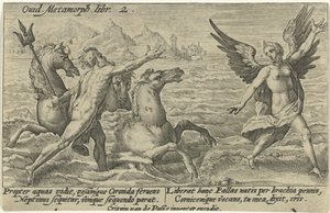 Netuno alcança Coronis Metamorfoses de Ovídio (título da série) de Crispijn van de Passe (I)