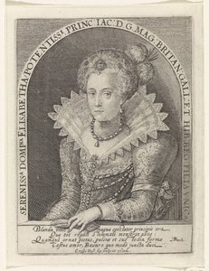 Retrato de Elisabeth Stuart, Rainha da Boêmia de Crispijn van de Passe (I)