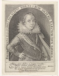 Retrato de Frederick V, Eleitor do Palatinado, Rei da Boémia de Crispijn van de Passe (I)