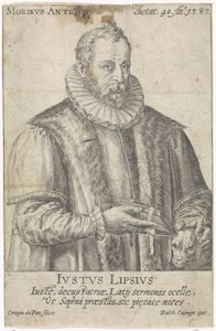 Retrato de Justus Lipsius Moribvs Antiqvis (título no objeto) de Crispijn van de Passe (I)