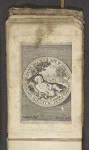 Putto com coração perfurado Putti retratando a palavra de Deus (título da série) Verbum Dei (título da série) de Crispijn van de Passe (I)