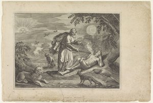 Prometheus cria o primeiro homem
Metamorfoses por Ovid (título da série) de Crispijn van de Passe (II) (workshop of)