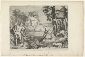 Leto (Latona) transforma os Lícianos em sapos
Metamorfoses por Ovid (título da série)
