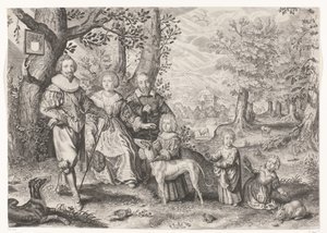 Retrato de Guy Michel Lejay e a sua família de Crispijn van de Passe (II)