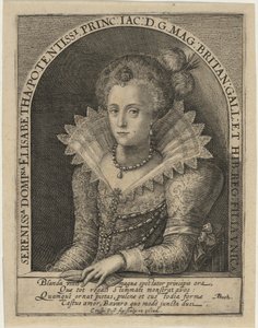 Isabel, princesa, esposa do eleitor palatino Frederico V, rei da Boémia de Crispijn van de Passe I