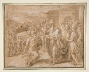 Abraão e Melquisedeque de Crispin van den Broeck