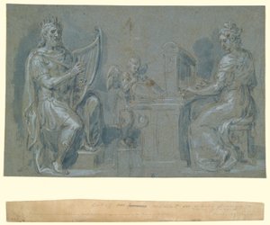 David e Santa Cecília de Crispin van den Broeck