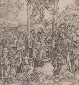Adoração dos Magos, 1500-10. de Cristofano di Michele Martini