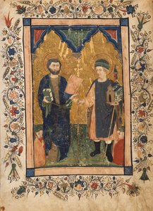 São Marcos Evangelista e São Sinibaldus Venerados por Membros de um Leigo ..., ca. 1425-34.