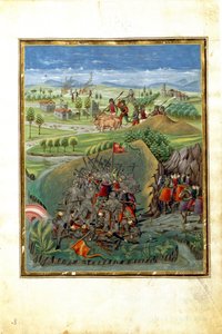 Influência do planeta Marcha: cena de guerra (miniatura, c.1470)