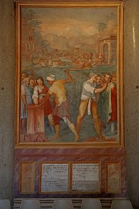 O martírio e a mutilação de vários santos (fresco) de Cristoforo & Tempesta Antonio (1555 1630) Roncalli