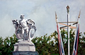Olhando ..., perto do Palácio de Buckingham, 2010 (acrílico sobre papel)