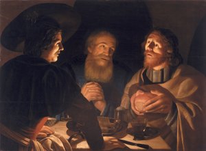 Ceia em Emaús de Cryn Hendricksz Volmaryn