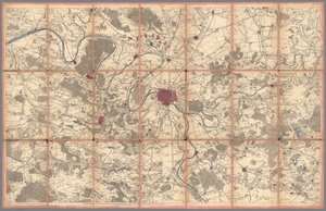 Mapa geométrico de França, por Cassini, Paris (0134002) de Cesar Francois Cassini de Thury