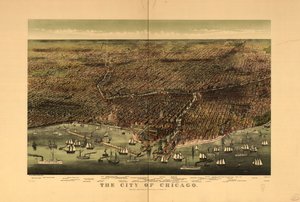 A cidade de Chicago. de Currier and Ives